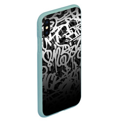 Чехол для iPhone XS Max матовый Graffiti white tags граффити - фото 2