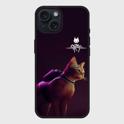 Чехол силиконовый для Apple iPhone 15 матовый Stray Боевой котик