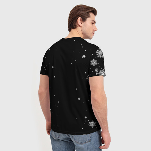 Мужская футболка 3D Новогодний Hollow knight чёрный, цвет 3D печать - фото 4