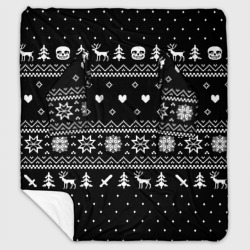 Плед с рукавами Новогодний свитер Undertale Sans чёрный