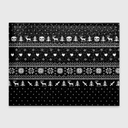 Обложка для студенческого билета Новогодний свитер Undertale Sans чёрный