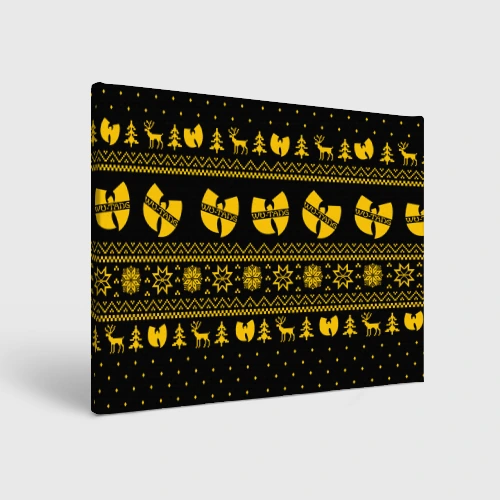 Холст прямоугольный Новогодний свитер Wu tang clan