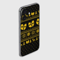 Чехол для iPhone 16 силиконовый с защитой камеры Новогодний свитер Wu tang clan - фото 2