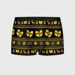 Мужские трусы 3D Новогодний свитер Wu tang clan