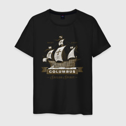 Мужская футболка хлопок Корабль Columbus