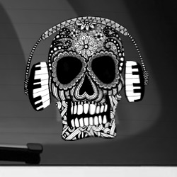 Наклейка на автомобиль Musical skull