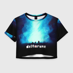 Женская футболка Crop-top 3D Deltarune Герои игры