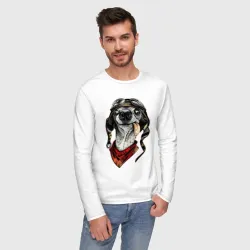 Мужской лонгслив хлопок Biker dog - фото 2