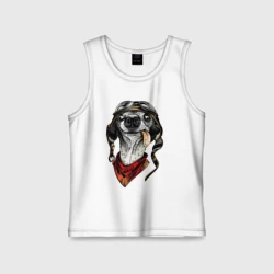 Детская майка хлопок Biker dog