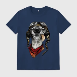 Мужская футболка хлопок Biker dog