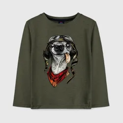 Детский лонгслив хлопок Biker dog