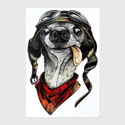 Магнитный плакат 2Х3 Biker dog