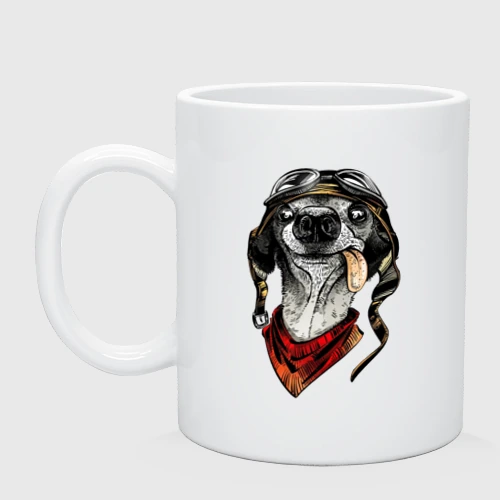 Кружка керамическая Biker dog