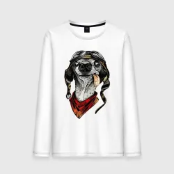 Мужской лонгслив хлопок Biker dog