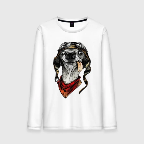 Мужской лонгслив хлопок Biker dog