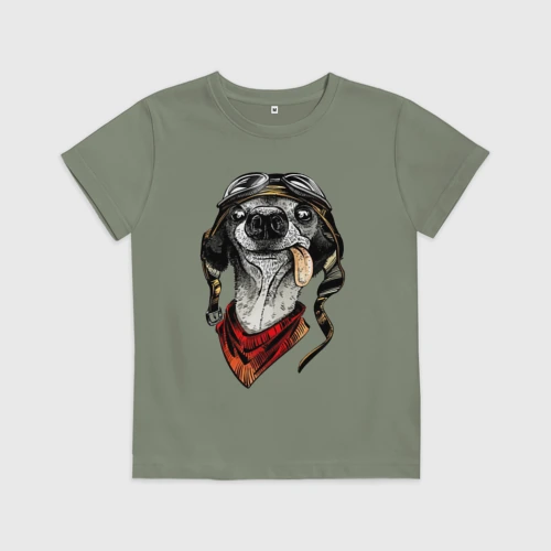 Детская футболка хлопок Biker dog