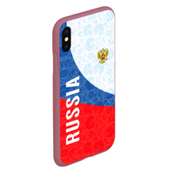 Чехол для iPhone XS Max матовый Russia sport style Россия спортивный стиль - фото 2