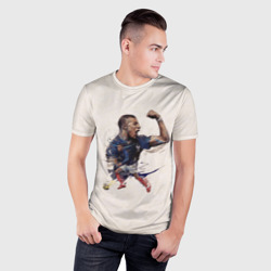 Мужская футболка 3D Slim Мбаппе стремительный - фото 2
