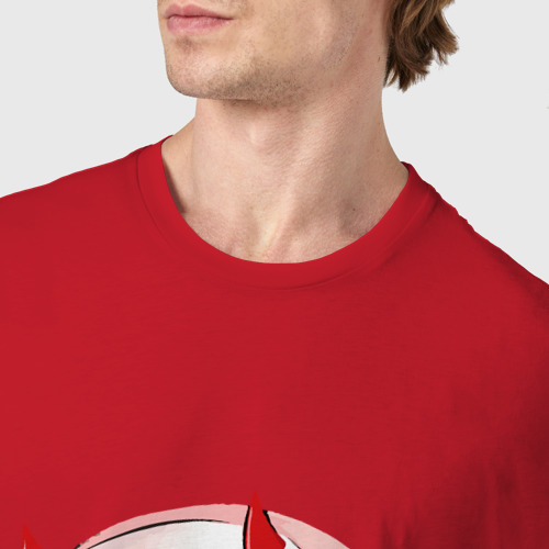 Мужская футболка хлопок Zero Two код 002, цвет красный - фото 6