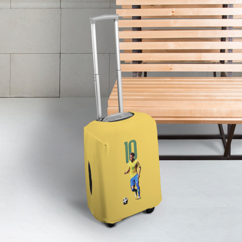 Чехол для чемодана 3D Неймар Сборная Бразилии, цвет 3D печать - фото 3