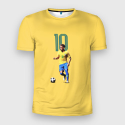 Мужская футболка 3D Slim Неймар Сборная Бразилии