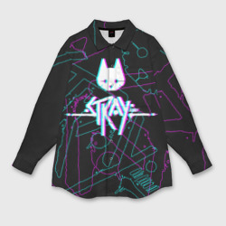 Мужская рубашка oversize 3D Stray кот бродяга