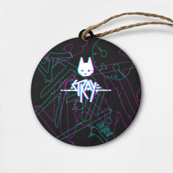 Деревянная игрушка круг Stray кот бродяга