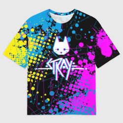 Женская футболка oversize 3D Stray - кот бродяга