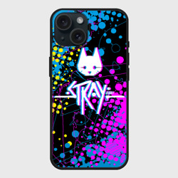 Чехол силиконовый для Apple iPhone 15 матовый Stray - кот бродяга