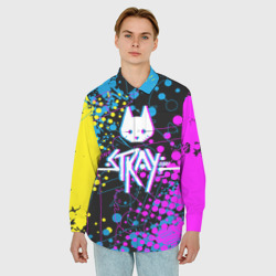 Мужская рубашка oversize 3D Stray - кот бродяга - фото 2
