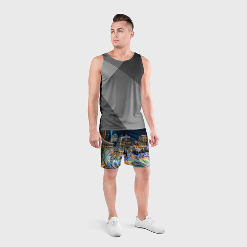 Мужские шорты спортивные Дубай Марина, цвет 3D печать - фото 4