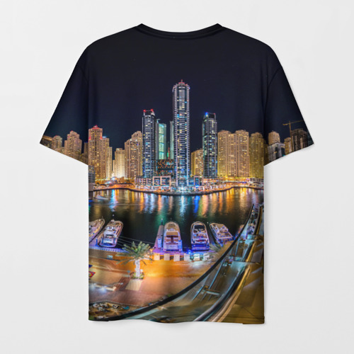Мужская футболка 3D Дубай Марина, цвет 3D печать - фото 2