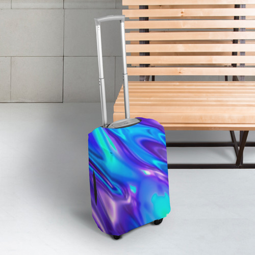 Чехол для чемодана 3D Neon Holographic, цвет 3D печать - фото 3