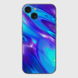 Чехол для iPhone 15 силиконовый с защитой камеры Neon Holographic