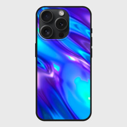 Чехол силиконовый для Apple iPhone 15 Pro Мax матовый Neon Holographic