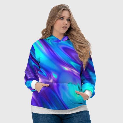 Женская толстовка 3D Neon Holographic, цвет 3D печать - фото 6