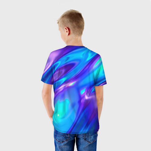 Детская футболка 3D Neon Holographic, цвет 3D печать - фото 4