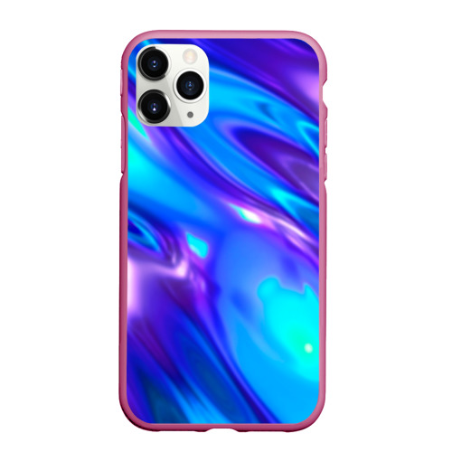 Чехол для iPhone 11 Pro Max матовый Neon Holographic, цвет малиновый