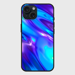 Чехол силиконовый для Apple iPhone 15 матовый Neon Holographic