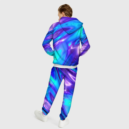 Мужской костюм с толстовкой 3D Neon Holographic, цвет белый - фото 4