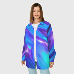 Женская рубашка oversize 3D Neon Holographic - фото 2