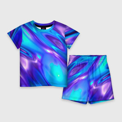 Детский костюм с шортами 3D Neon Holographic