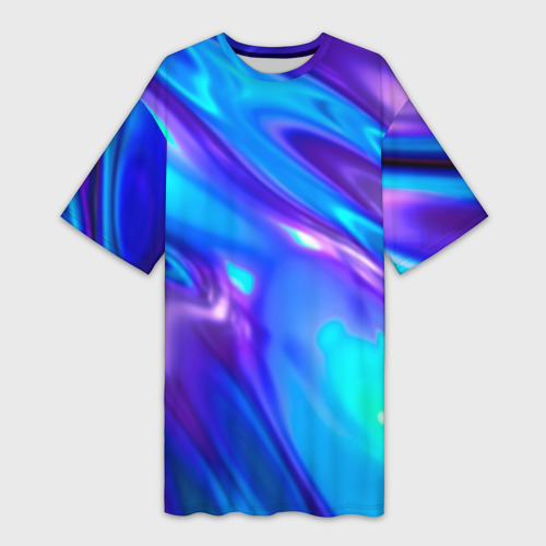 Платье-футболка 3D Neon Holographic, цвет 3D печать