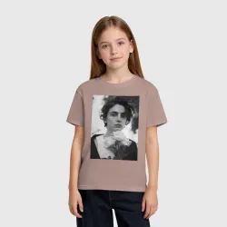 Детская футболка хлопок Timothee Chalamet с розами - фото 2