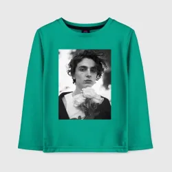 Детский лонгслив хлопок Timothee Chalamet с розами