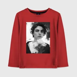 Детский лонгслив хлопок Timothee Chalamet с розами