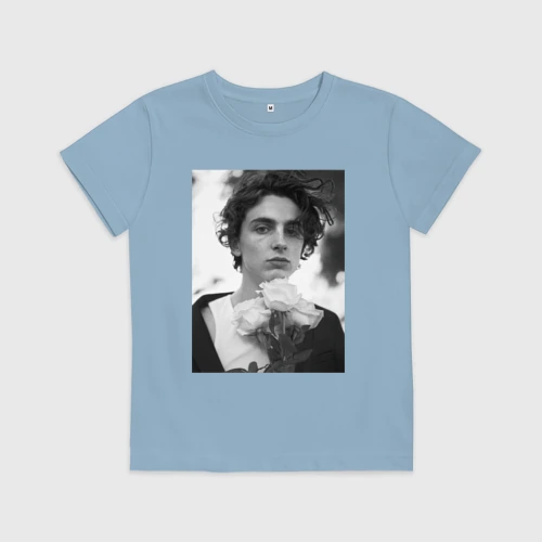 Детская футболка хлопок Timothee Chalamet с розами