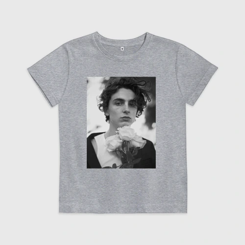 Детская футболка хлопок Timothee Chalamet с розами