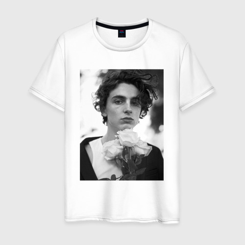 Мужская футболка хлопок Timothee Chalamet с розами - купить по цене ...