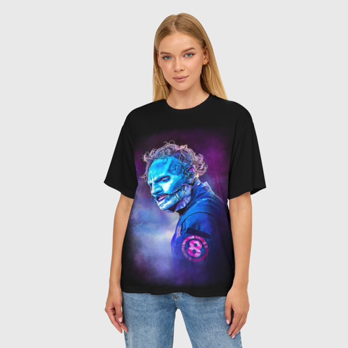 Женская футболка oversize 3D Slipknot - Corey Taylor - TGC, цвет 3D печать - фото 3